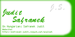judit safranek business card